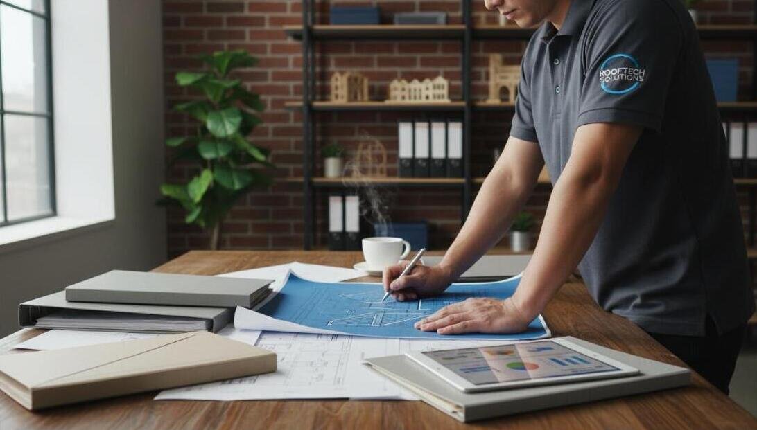 EverSafe reviewing plans in the office